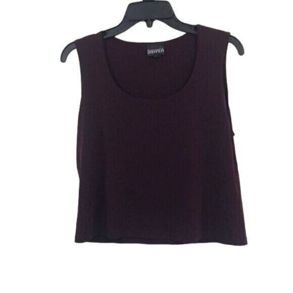 Unbranded Tops - Baranda Tank Top‎ XL Sleeveless Burgundy Scoop Neck Casual Top